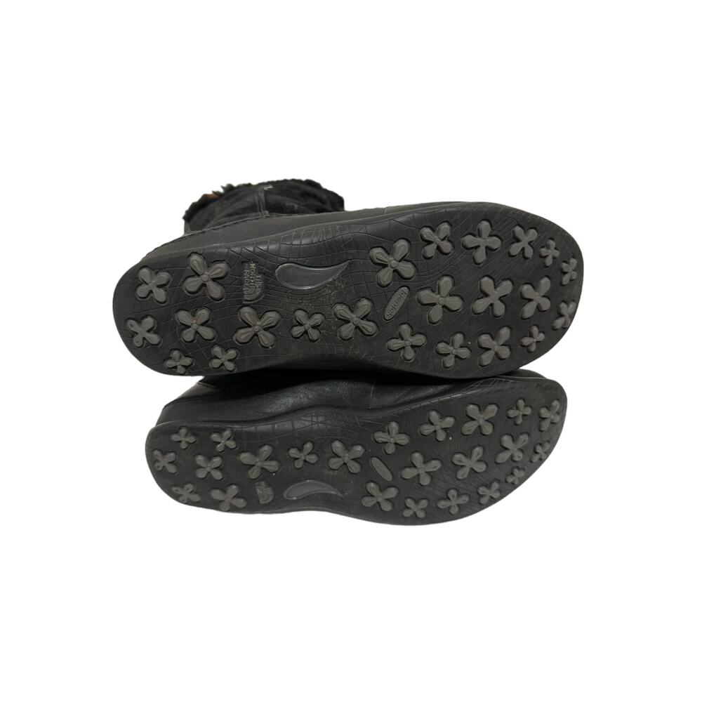 The North Face Primaloft Womens‎ Fur Leather Mid Lace Up Snow Boots Black SZ 8.5 - Picture 4 of 6